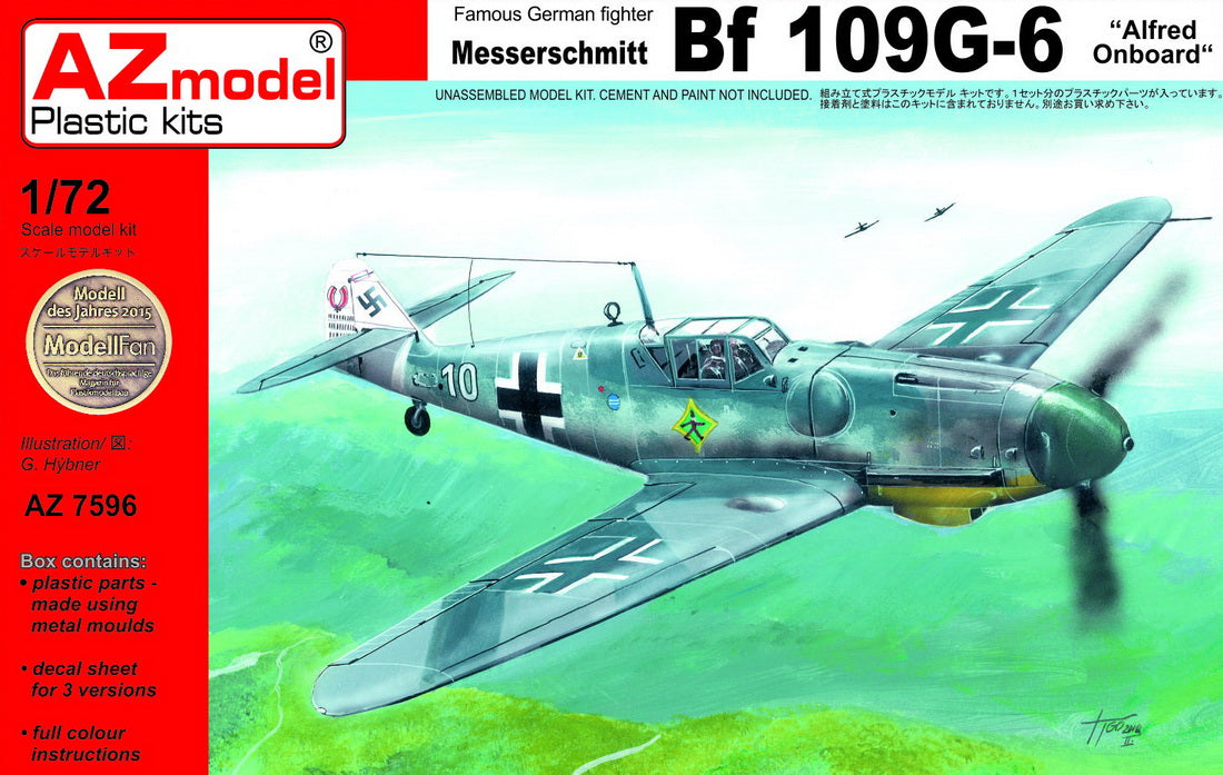 AZ Model AZ 7596 1:72 Messerschmitt Bf-109G-6 'Alfred on-board'