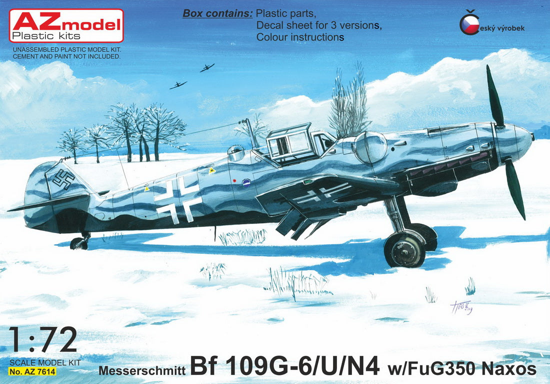 AZ Model AZ7614 1:72 Messerschmitt Bf-109G-6/U/N4 with FuG 350 Naxos