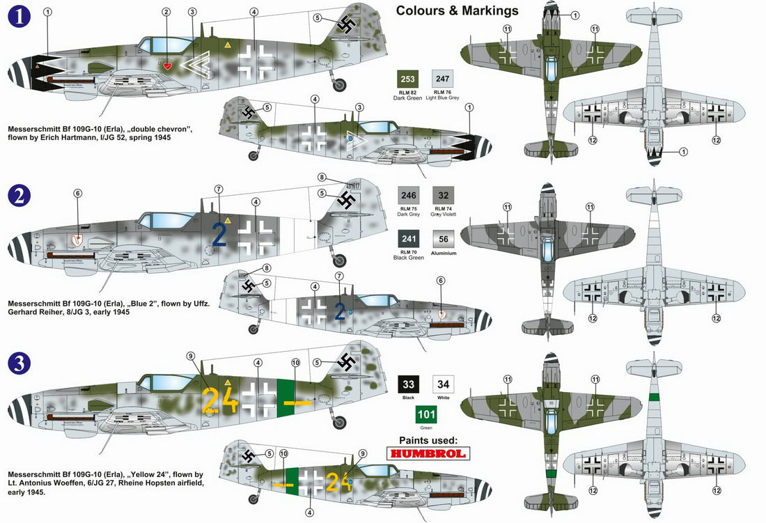 AZ Model AZ 7615 1:72 Messerschmitt Bf-109G-10 Erla 'Block 49 Early'