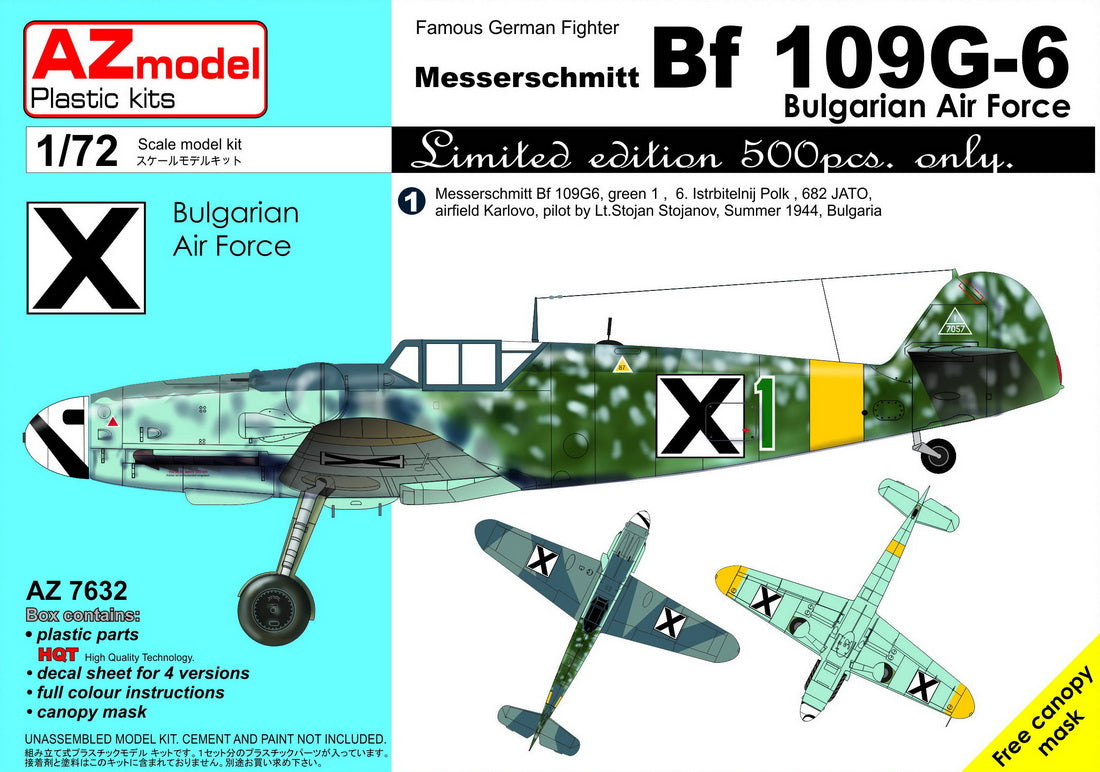 AZ Model AZ7632 1:72 Messerschmitt Bf-109G-6 'Bulgarian AF'