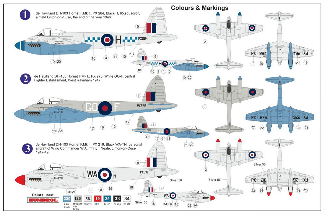 AZ Model AZM7651 1:72 de Havilland DH-103 Hornet F Mk.I filter