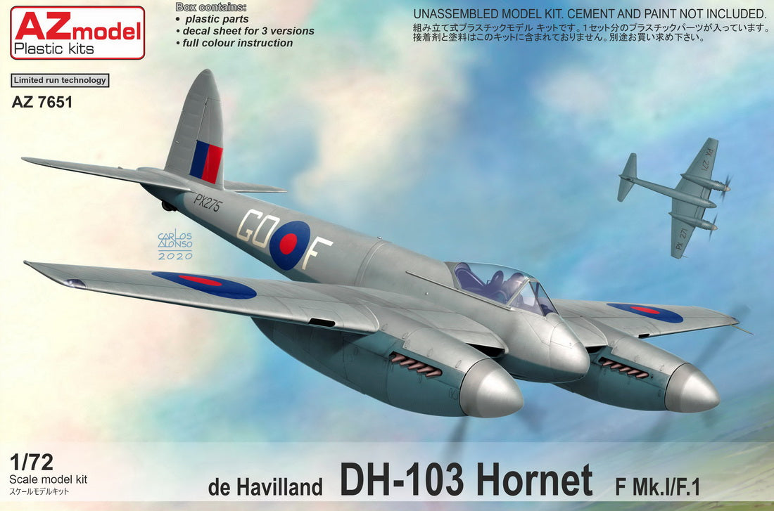 AZ Model AZM7651 1:72 de Havilland DH-103 Hornet F Mk.I filter
