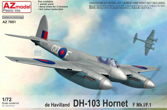 AZ Model AZM7651 1:72 de Havilland DH-103 Hornet F Mk.I filter