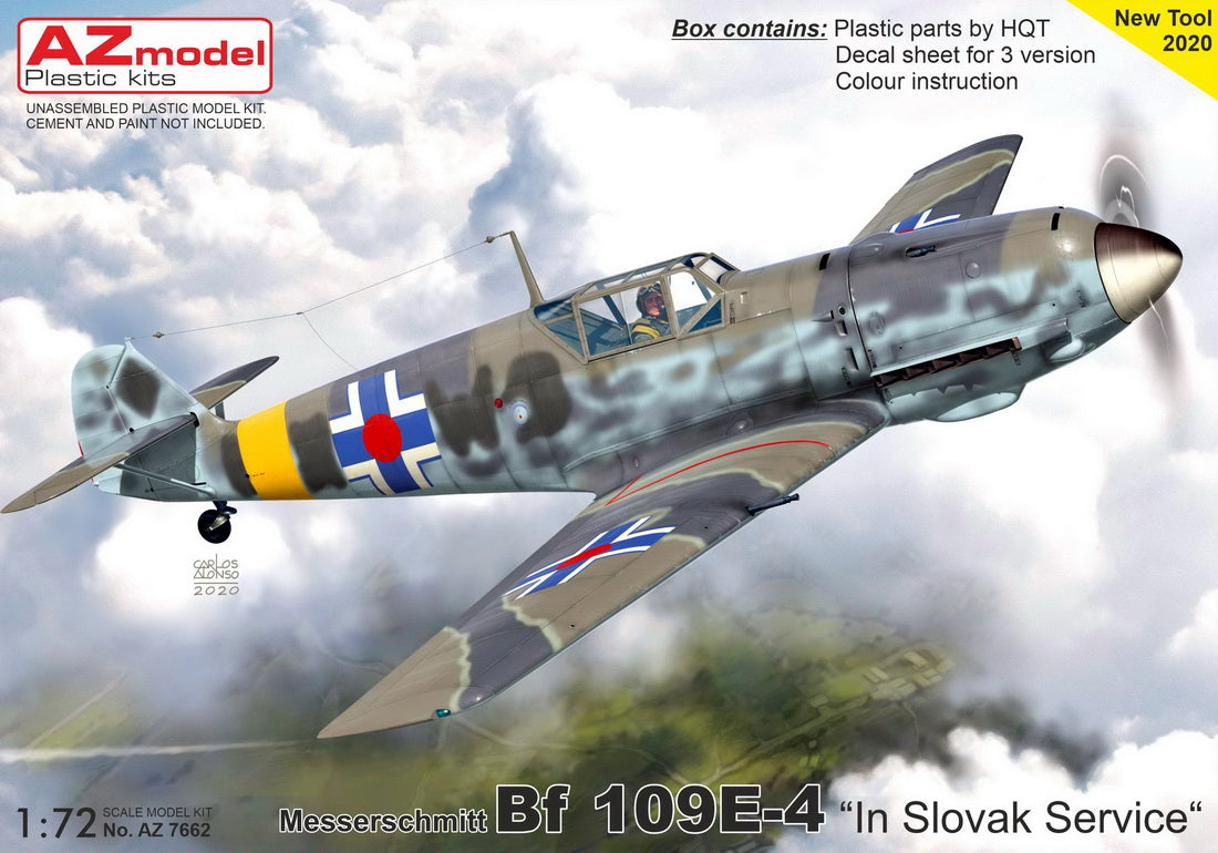 AZ Model AZ7662 1:72 Messerschmitt Bf-109E-4 'In Slovak Service' New Tool