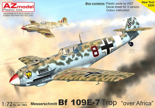 AZ Model AZ 7663 1:72 Messerschmitt Bf-109E-7 Trop 'Over Africa'