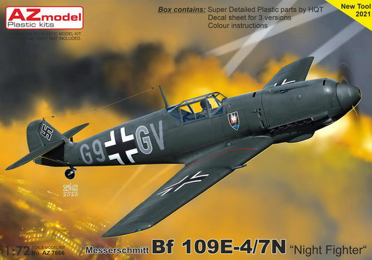 AZ Model AZ7666 1:72 Messerschmitt Bf-109E-7N 'NachtjÃ¤ger'