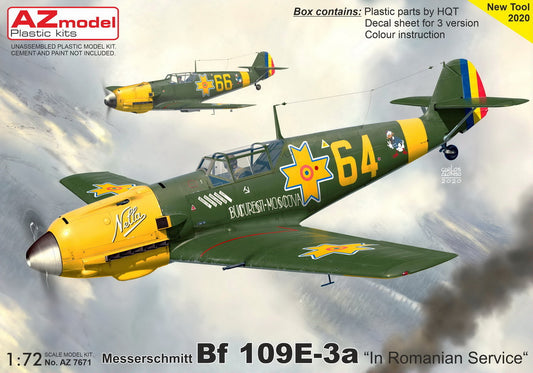 AZ Model AZ7671 1:72 Messerschmitt Bf-109E-3a 'In Romanian Service' New Tool