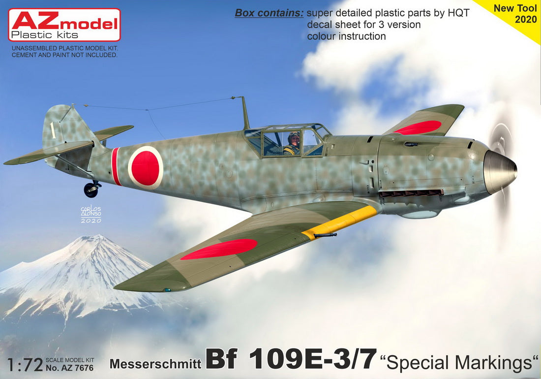 AZ Model AZ7676 1:72 Messerschmitt Bf-109E-4 'Special Markings' Japan, Russia and Hungary