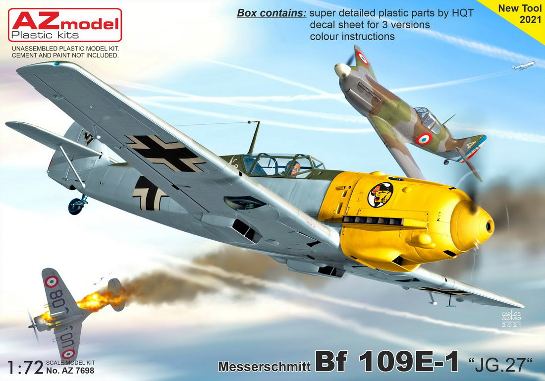 AZ Model AZ 7698 1:72 Messerschmitt Bf-109E-1 'JG.27'