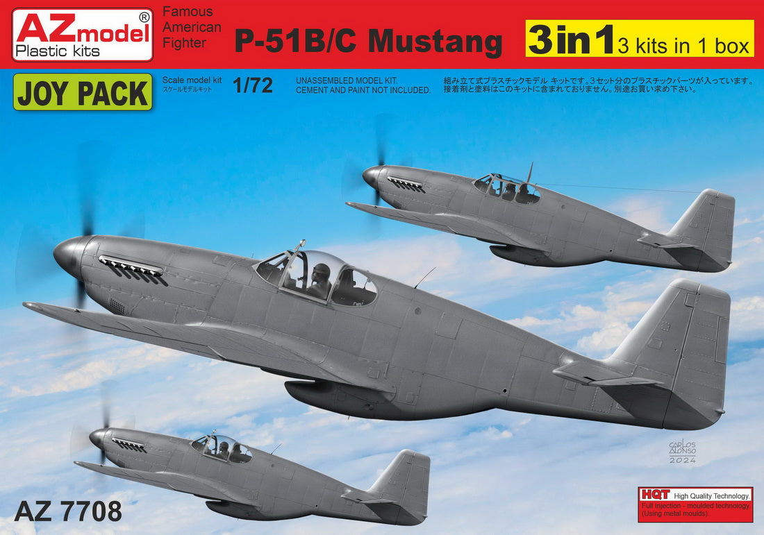 AZ Model AZ 7708 1:72 North-American P-51B/P-51C (sprues only), 3 sets