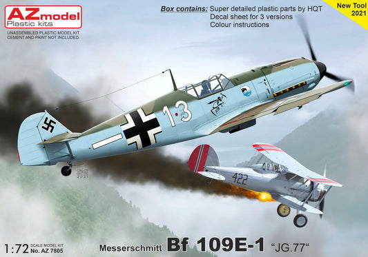 AZ Model AZ7805 1:72 Messerschmitt Bf-109E-1 'JG 77'