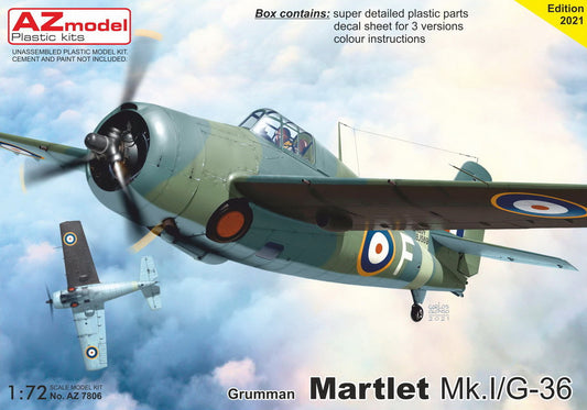 AZ Model AZ7806 1:72 Grumman Martlet Mk.I/Grumman G-36 Re-Box