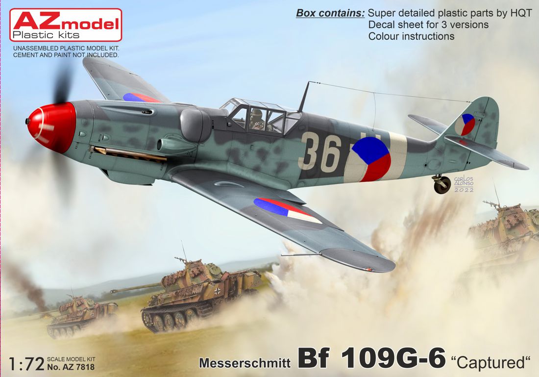 AZ Model AZ7818 1:72 Messerschmitt Bf-109G-6 'Captured' Re-Box