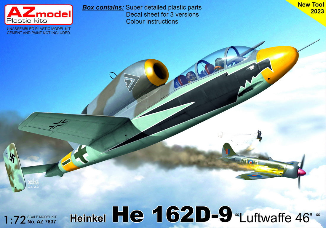 AZ Model AZ7837 1:72 Heinkel He-162D-9 'Luftwaffe '46'