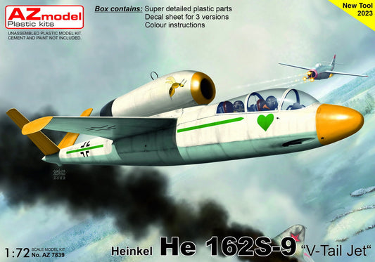 AZ Model AZ7839 1:72 Heinkel He-162S-9 'V-Tail Jet'