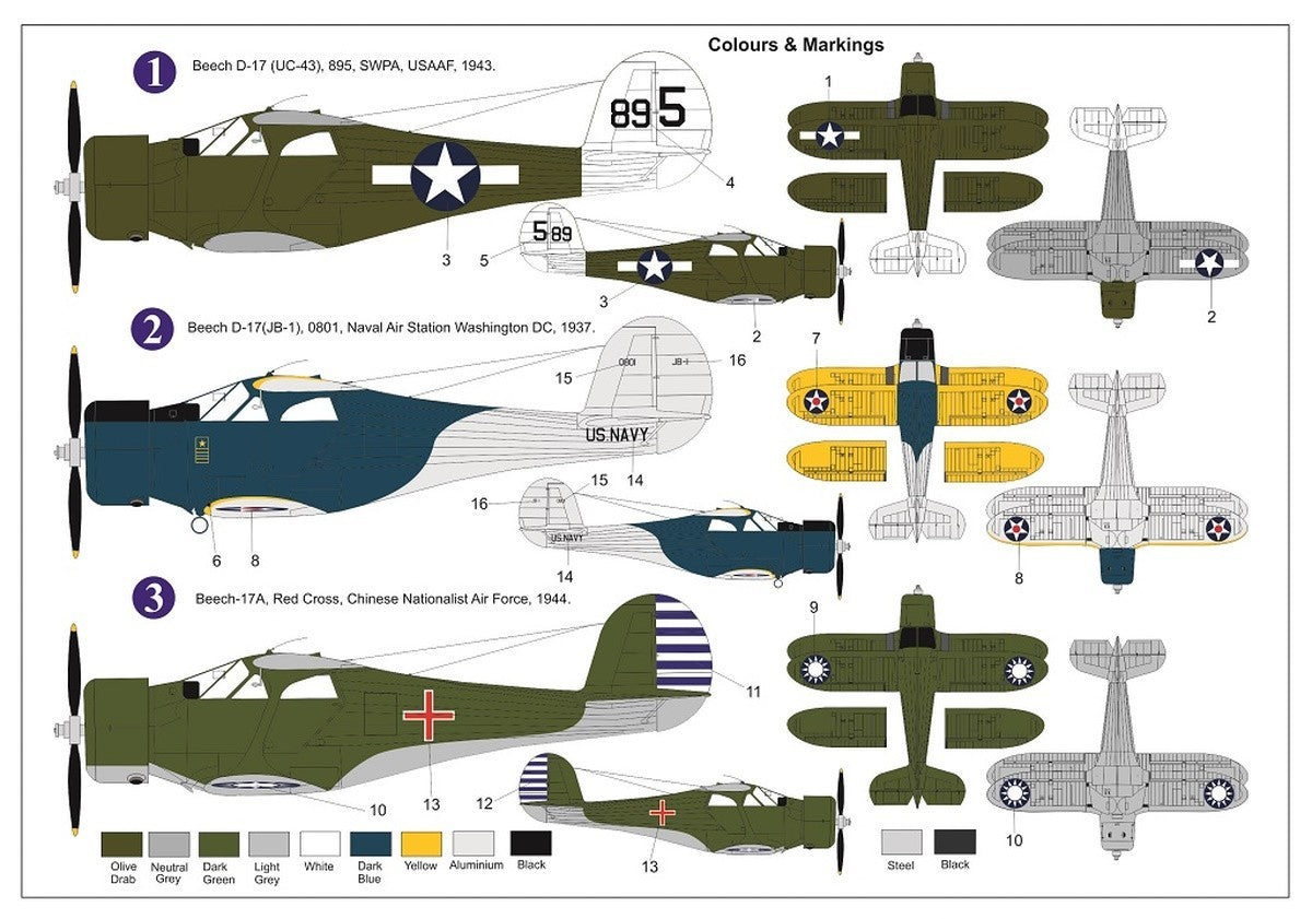 AZ Model AZ 7857 1:72 Beech D17 'Staggerwing'