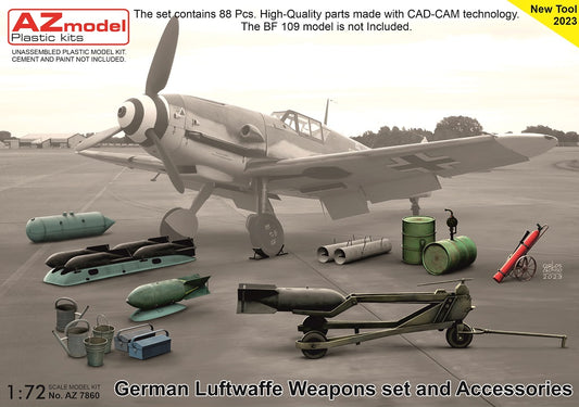 AZ Model AZ 7860 1:72 German Luftwaffe Weapons set and Accessories