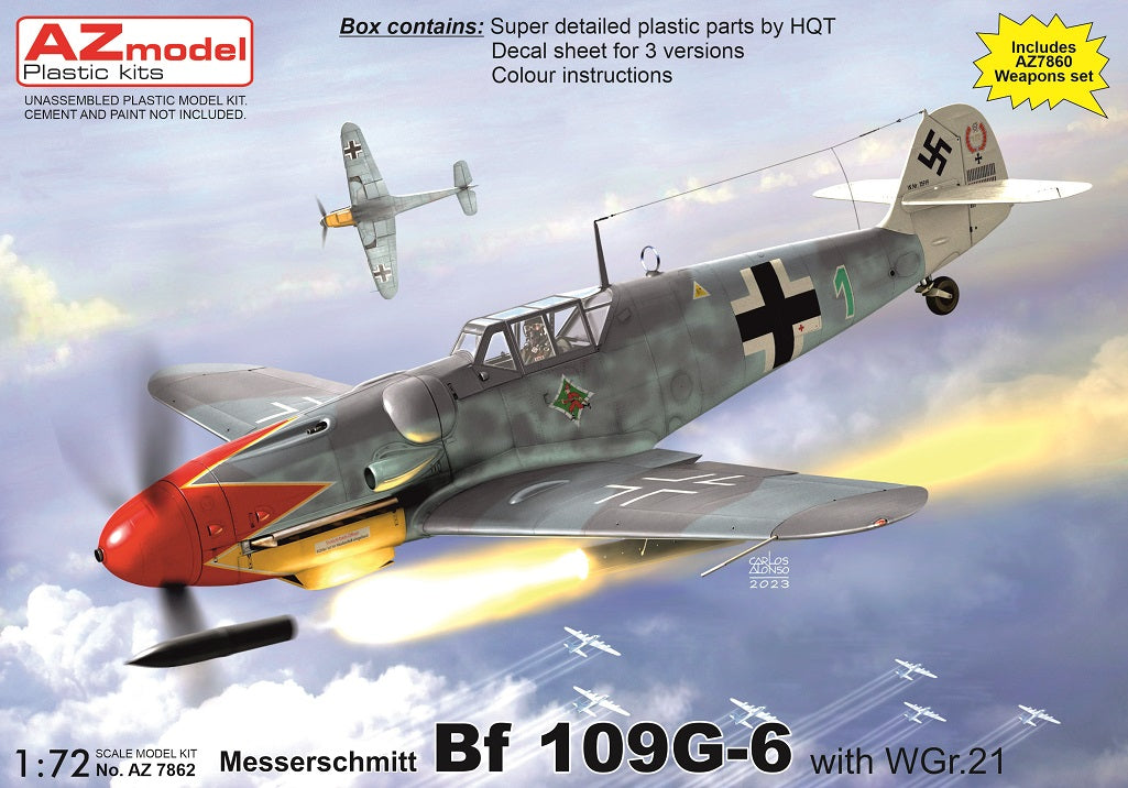 AZ Model AZ 7862 1:72 Messerschmitt Bf-109G-6 with WGr.21