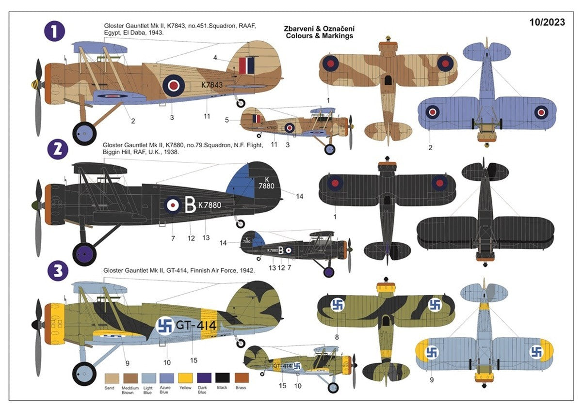 AZ Model AZ 7868 1:72 Gloster Gauntlet Mk.II Special Markings