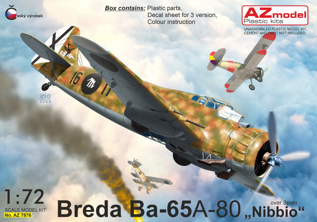 AZ Model AZ 7876 1:72 Breda Ba-65A.80 ’Nibbio’ (Over Spain)