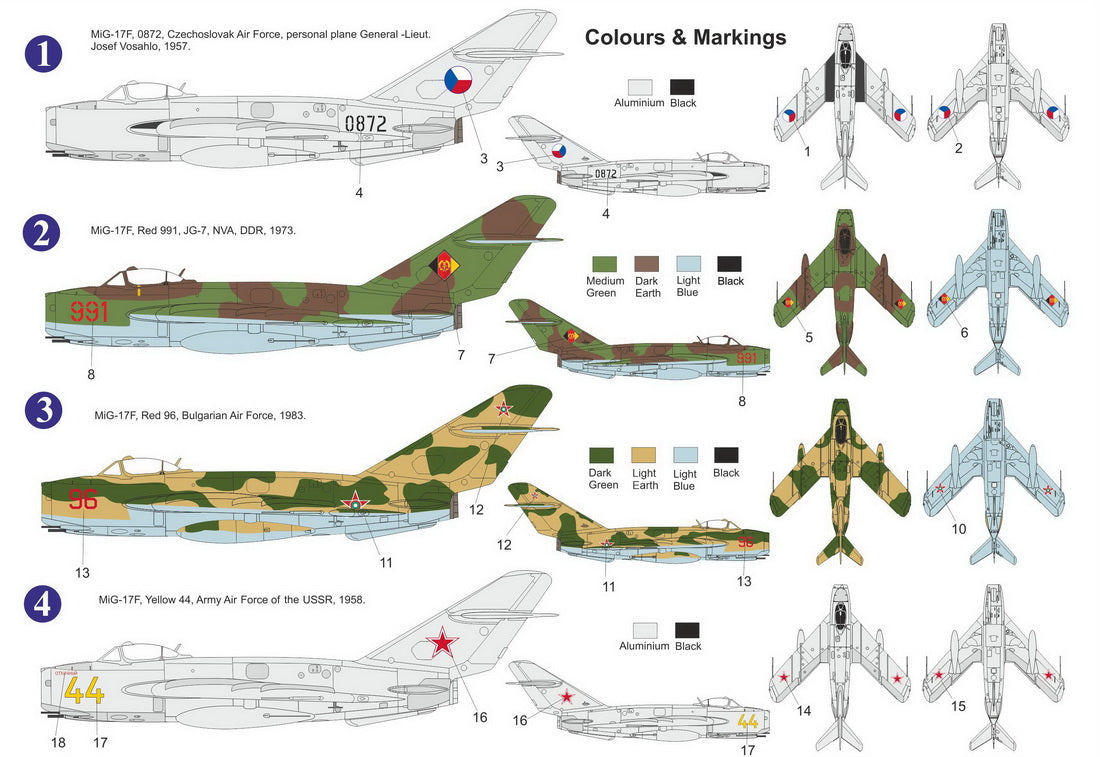 AZ Model AZ 7877 1:72 Mikoyan MiG-17F ’Warsaw Pact’