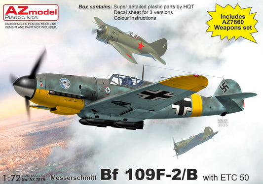 AZ Model AZ 7879 1:72 Messerschmitt Bf-109F-2/B ’With ETC 50 bomb rack’