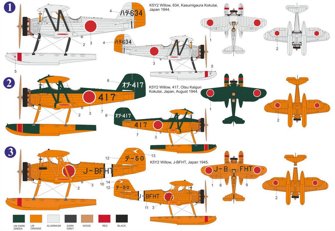 AZ Model AZ 7882 1:72 Yokosuka K5Y2 'Float Willow' re-release, ex-Valom, new decals