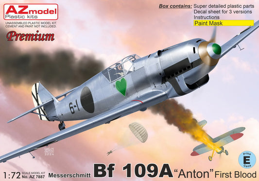 AZ Model AZ 7887 1:72 Messerschmitt Bf-109A 'Anton' First Blood new mould, Premium Edition, incl. paint mask
