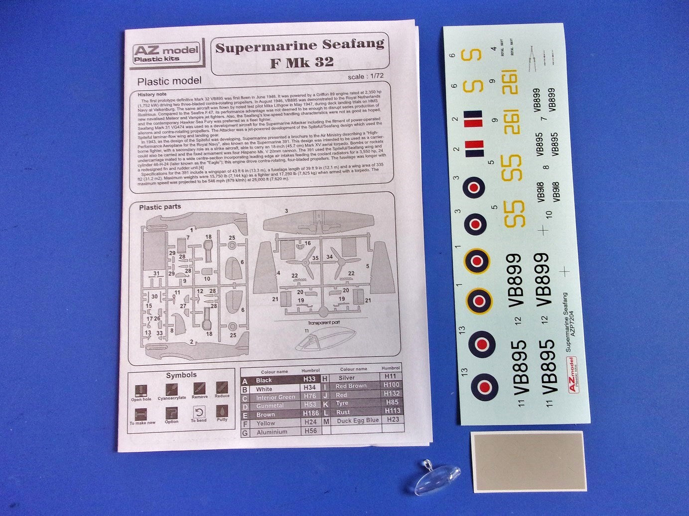 AZ Model AZP7204 1:72 Supermarine Seafang F.Mk.32 (Premium Edition)