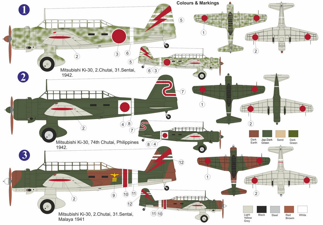 AZ Model AZP7210 1:72 Mitsubishi Ki-30 'Ann In Asian sky'