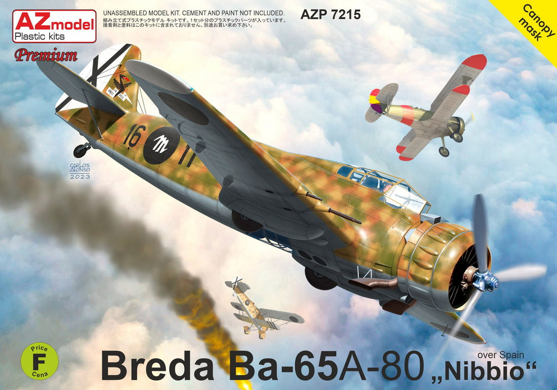 AZ Model AZP7215 1:72 Breda Ba-65A-80 'Nibbio' Over Spain includes paint mask