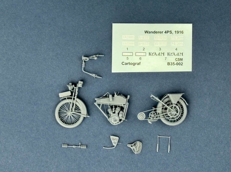 Copper State Models B35-002 1:35 Wanderer 4PS 1916 Heeresmdell Motorcycle (3D-Printed)