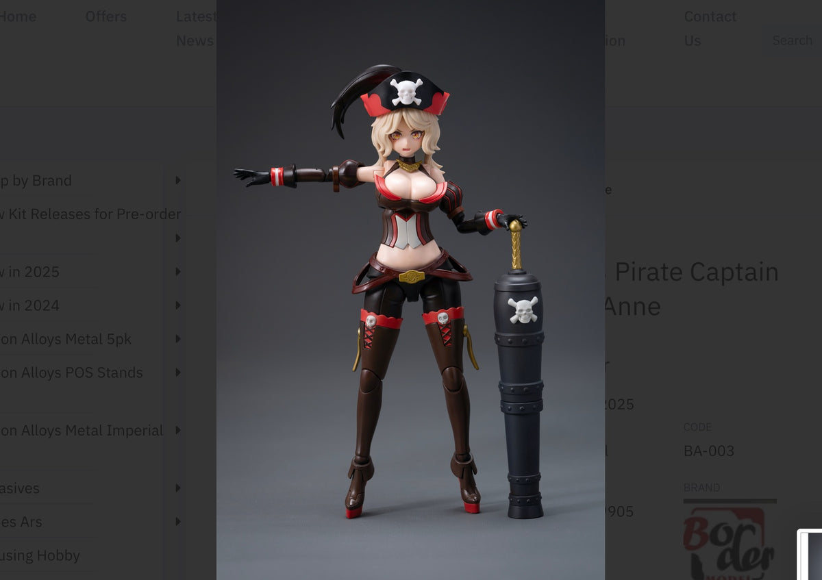 Border Model BA-003 1:12 Pirate Captain Queen Anne