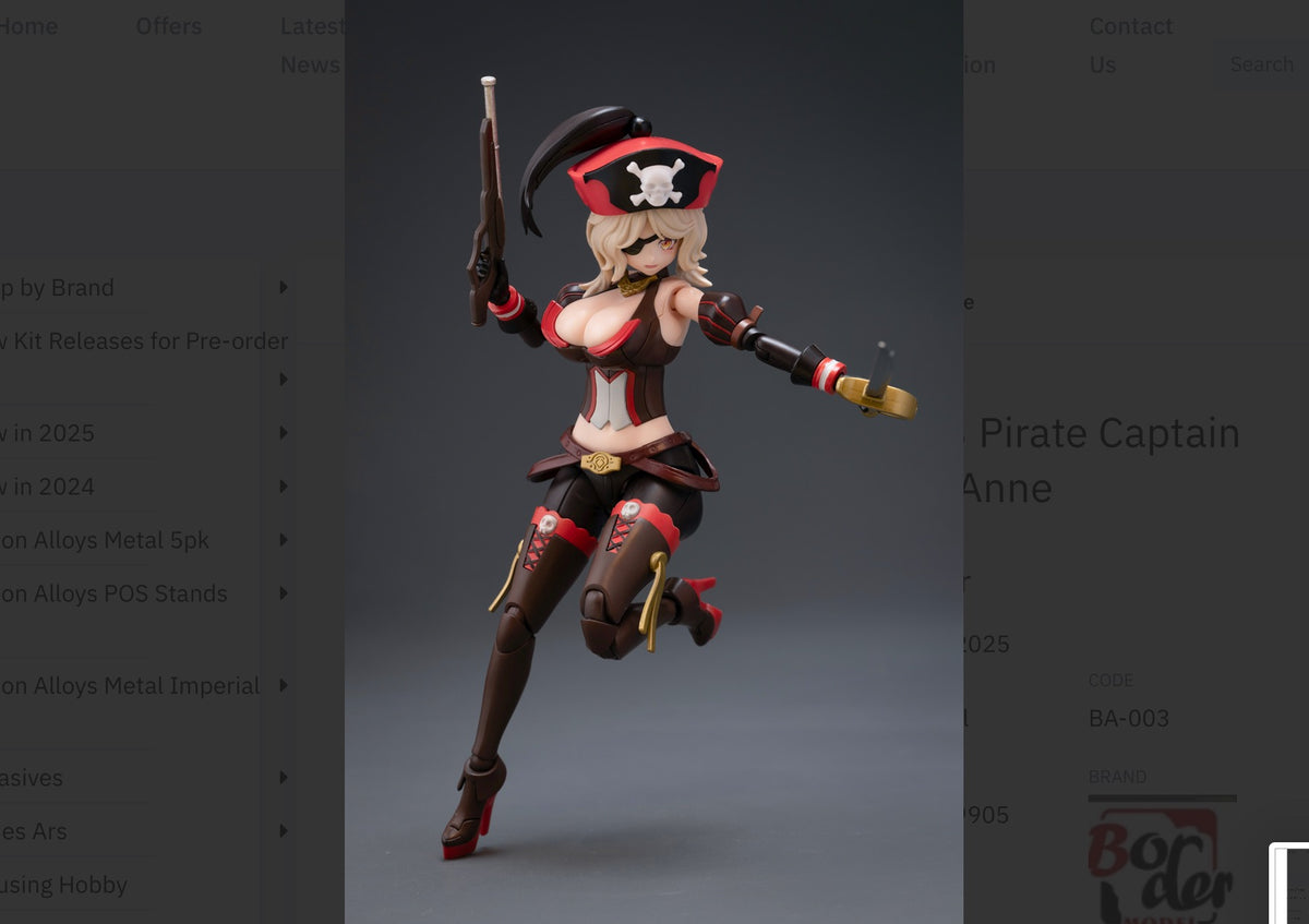 Border Model BA-003 1:12 Pirate Captain Queen Anne