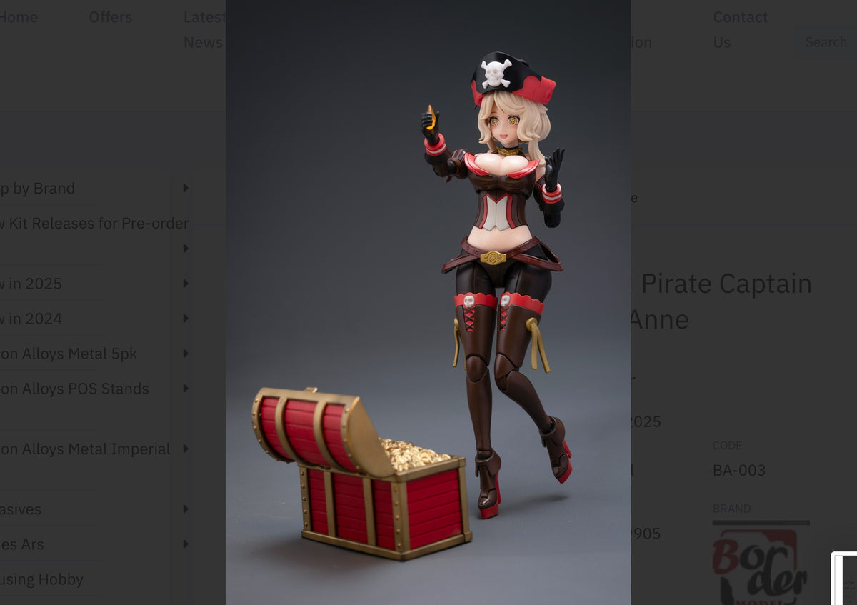 Border Model BA-003 1:12 Pirate Captain Queen Anne