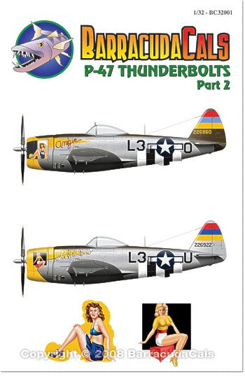 Barracuda Studios BC32001 1:32 P-47 Thunderbolts Part 2 Decals