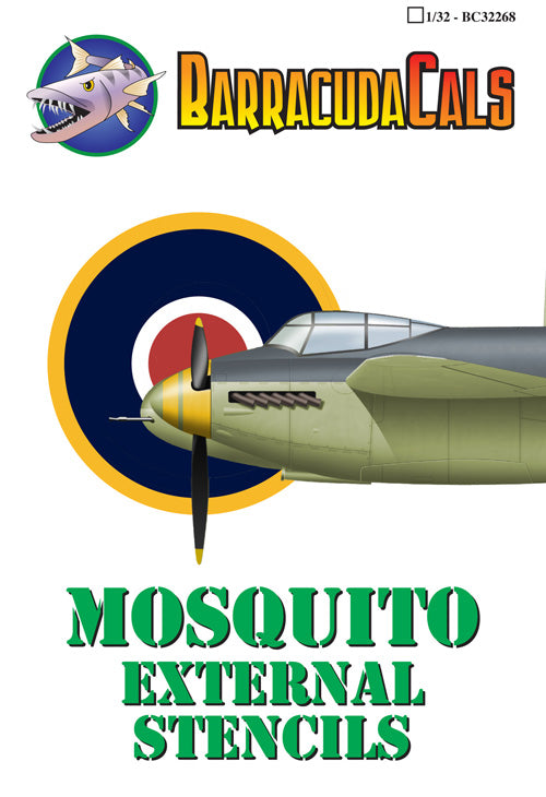 Barracuda Studios BC32268 1:32 Mosquito External Stencils