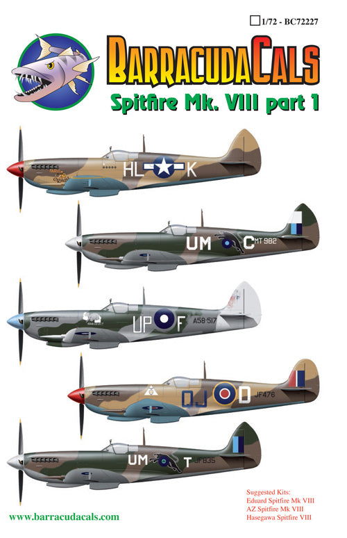 Barracuda Studios BC72227 1:72 Supermarine Spitfire Mk.VIII - Part 1