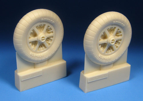 Barracuda Studios BCR24435 1:24 Messerschmitt Bf-109E/F Mainwheels with Ribbed Tires
