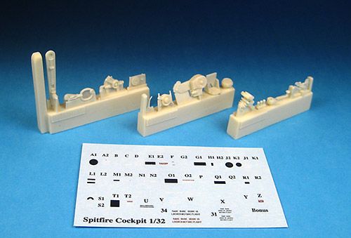 Barracuda Studios BCR32174 1:32 Supermarine Spitfire Mk.I-Mk.V Cockpit Upgrade Set