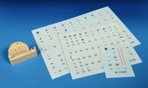 Barracuda Studios BC32365 1:32 Bf-109G Cockpit Stencils, Placards with Instrument Panel