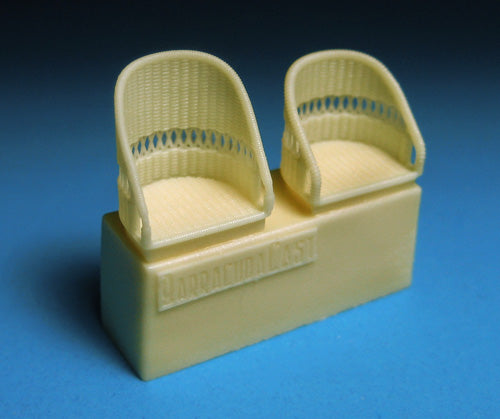 Barracuda Studios BCR48260 1:48 British WWI Wicker AGS Seats - No Belts