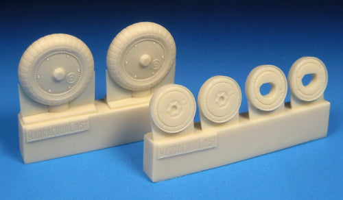 Barracuda Studios BCR48387 1:48 Messerschmitt Bf 109G Wheels - Ribbed Hub, Ribbed Tire