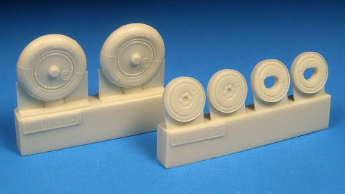 Barracuda Studios BCR48390 1:48 Messerschmitt Bf 109G Wheels - Plain Hub, Smooth Tire