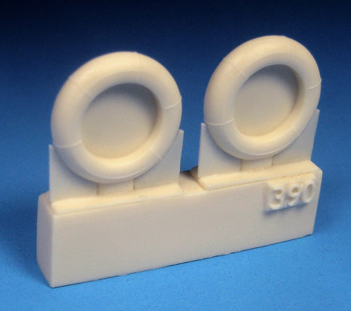 Barracuda Studios BCR48390 1:48 Messerschmitt Bf 109G Wheels - Plain Hub, Smooth Tire