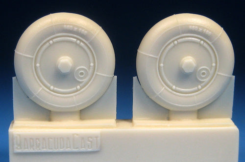 Barracuda Studios BCR48390 1:48 Messerschmitt Bf 109G Wheels - Plain Hub, Smooth Tire