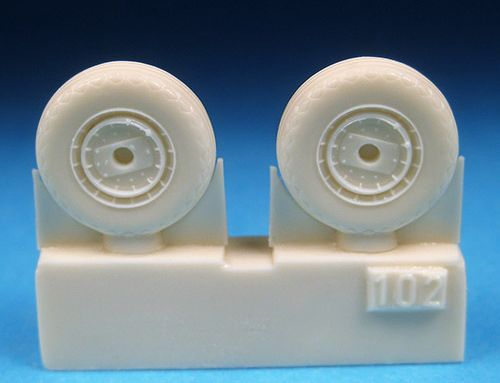 Barracuda Studios BCR72102 1:72 Vought Corsair, Grumman Hellcat Wheels - Postwar Tread