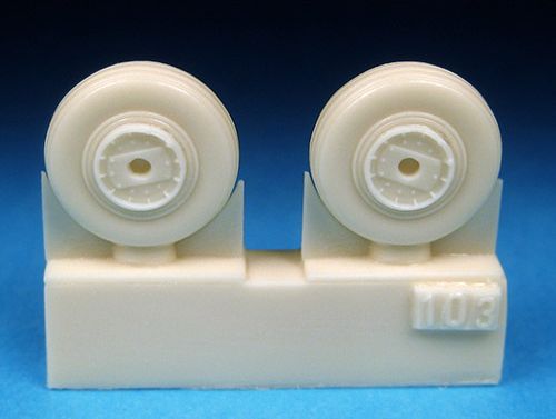 Barracuda Studios BCR72103 1:72 Vought Corsair, Grumman Hellcat Wheels - Stamped Hub
