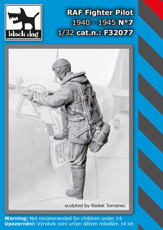 Blackdog F32077 1:32 RAF fighter pilot 1940-45 No7 climbing into cockpit