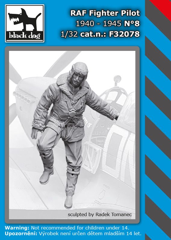 Blackdog F32078 1:32 RAF fighter pilot 1940-45 No8 stepping down the wing